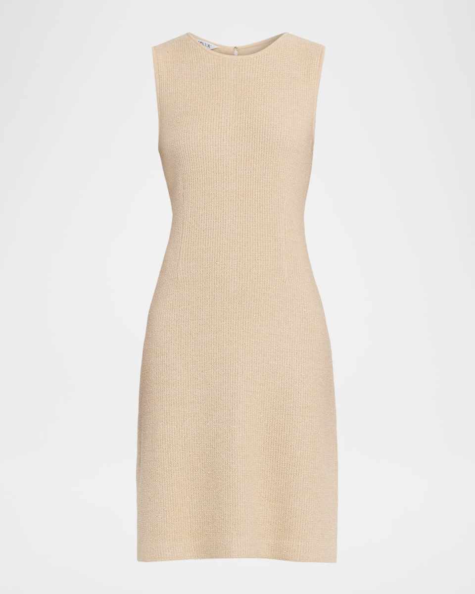 Lurex Sleeveless Knit Sheath Dress